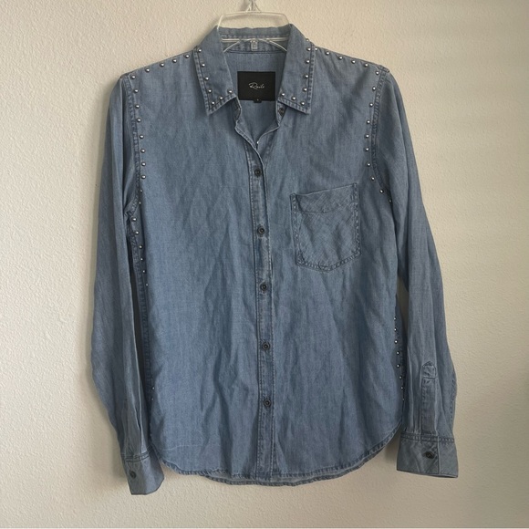 Rails Metal Studs Button Down Long Sleeve Shirt - Picture 2 of 8